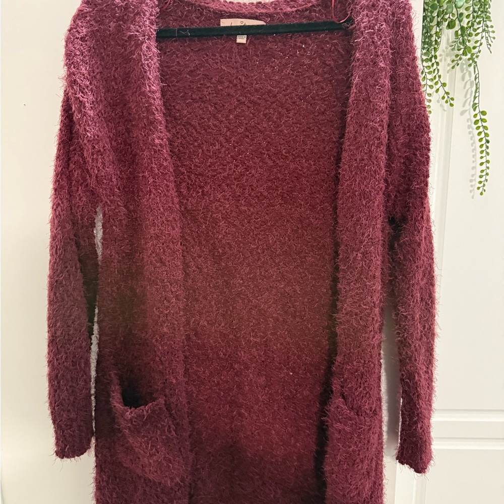 Love Tree Red Cardigan Sweater